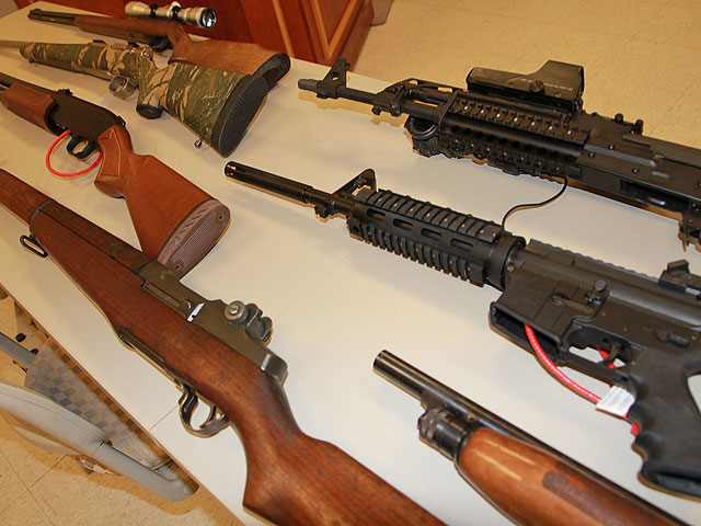 Guns seized from Jonathan Peters' home