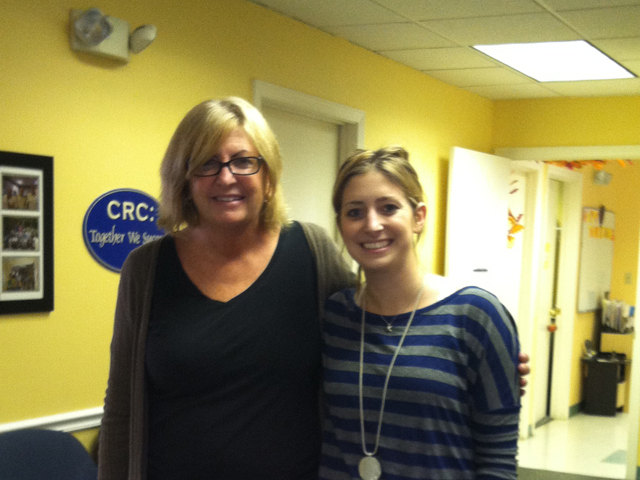 Lauren Burdulis, occupational therapist at CRC in Medford with Mary Blake. (Credit: WBZ NewsRadio 1030's Mary Blake)