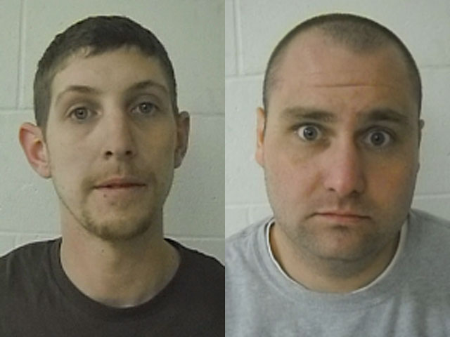 Burglary suspects Matthew Szczechura (L) and Jeffrey Lavoie (R) 