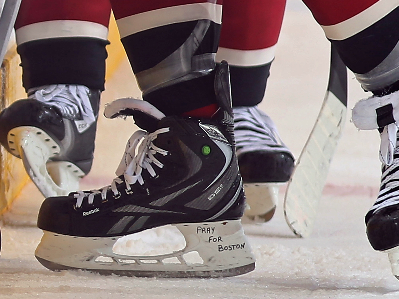 Keith Yandle's skate, had the words 