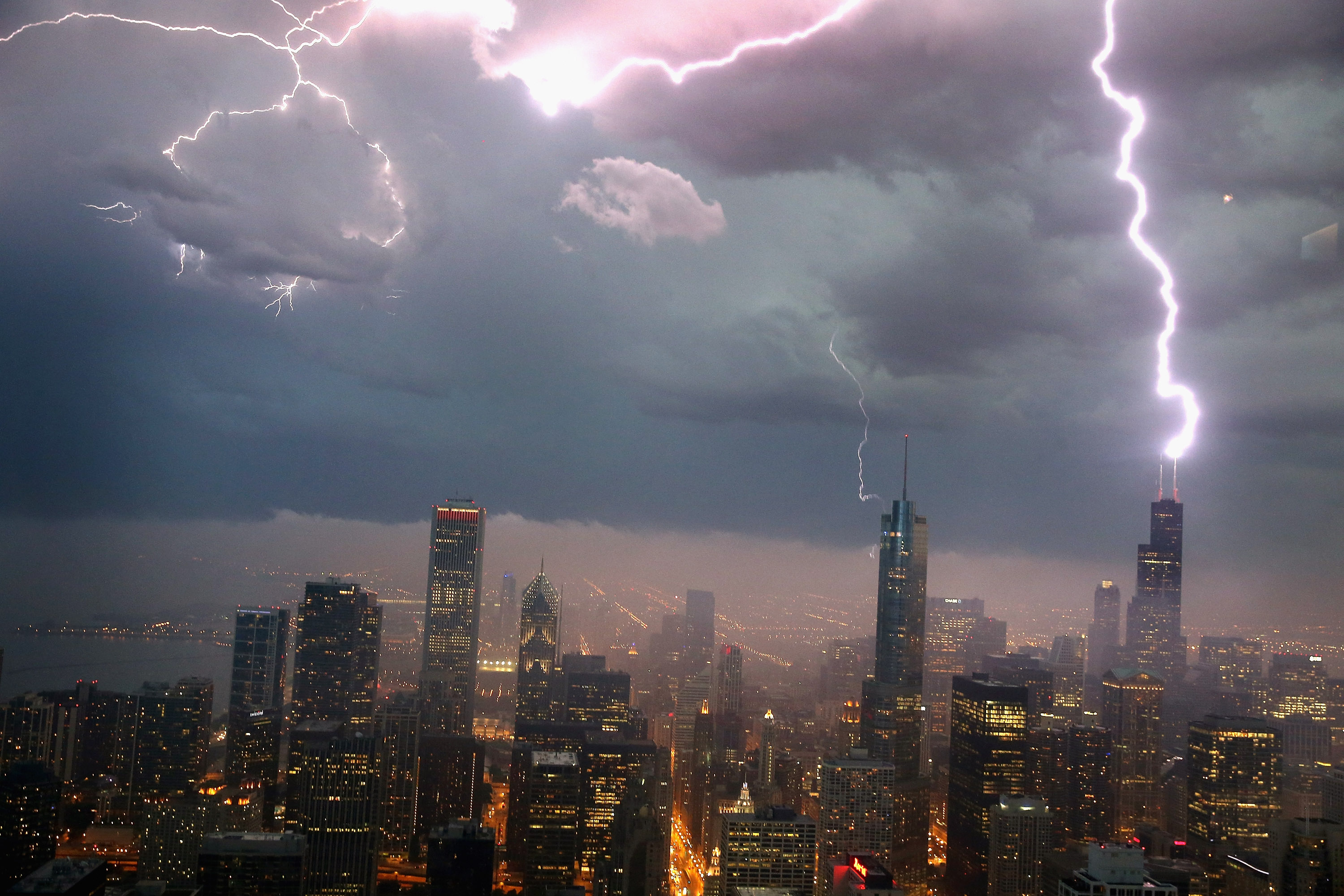 Lightning in Chicago on June 12, 2013 (Photo by Scott Olson/Getty Images)