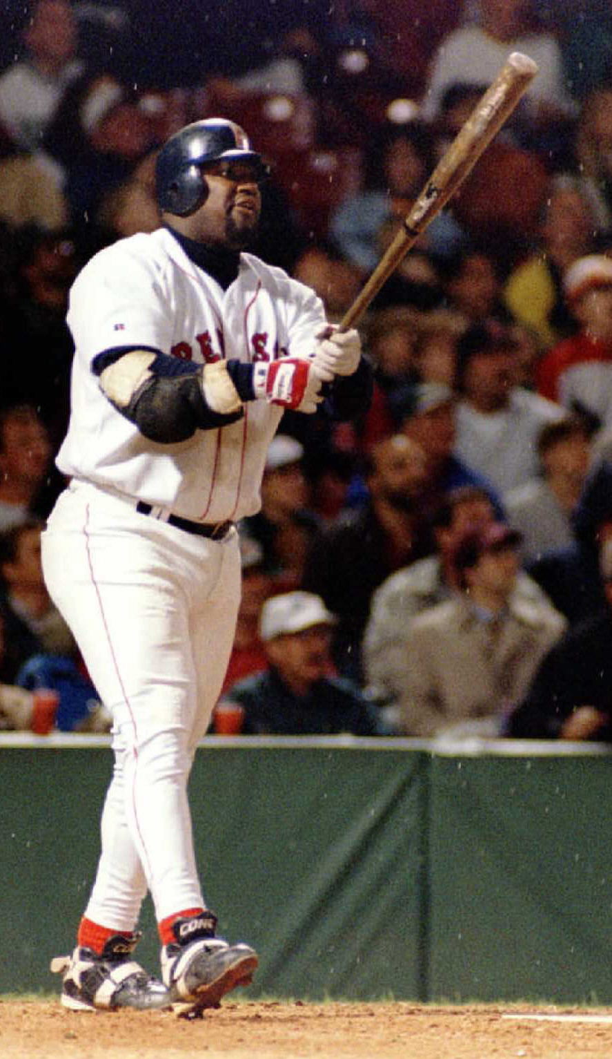 Mo Vaughn hit .304 with 230 homers in eight seasons with the Red Sox. (Credit: John Mottern/AFP/Getty Images)