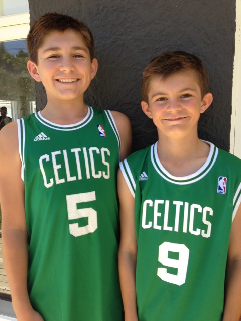 Louis Corbett (right, #9) with his older brother Jerome. (Photo courtesy The Corbett Family)