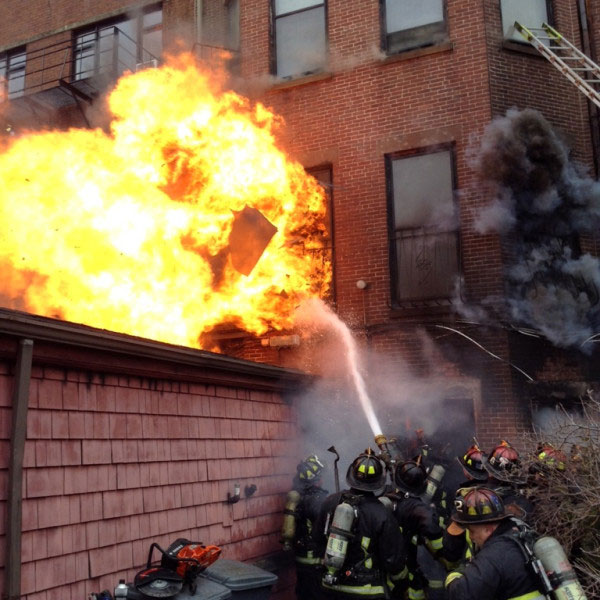 Firefighters battle 9-alarm blaze on Beacon Street. (Photo from Boston Fire)