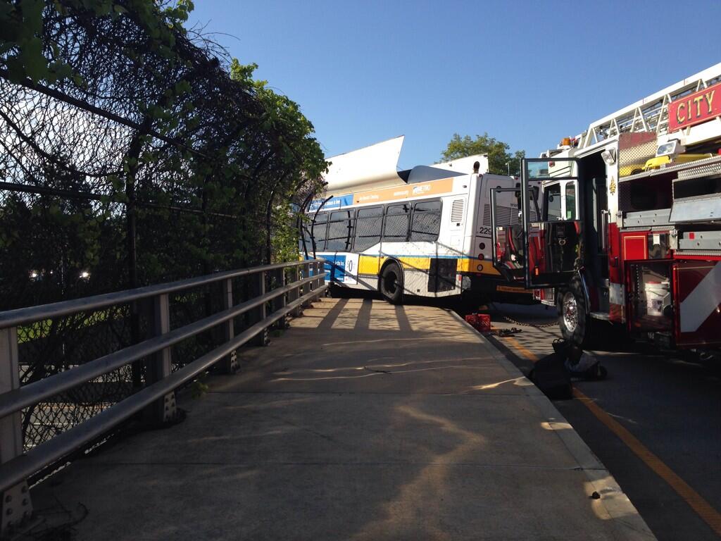 7 People were injured after an MBTA bus crashed. (Andrea Courtois/WBZ)