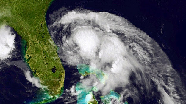 Tropical Storm Arthur Wednesday afternoon. (Photo by NOAA via Getty Images)