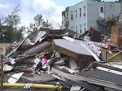 Rubble of the home in West Springfield of Angelica Guerrero, who was killed in the June 1, 2011 tornadoes.