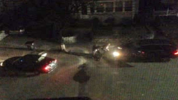 Boston marathon bombers exchange gunfire with police in Watertown, April 2013. (Image credit: U.S. Attorney's Office)
