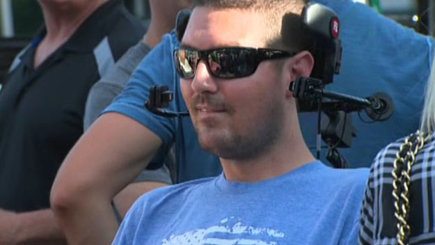 Pete Frates, the inspiration for the ALS Ice Bucket Challenge. (WBZ-TV)
