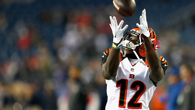 Mohamed Sanu #12 of the Cincinnati Bengals. (Photo by Jim Rogash/Getty Images)