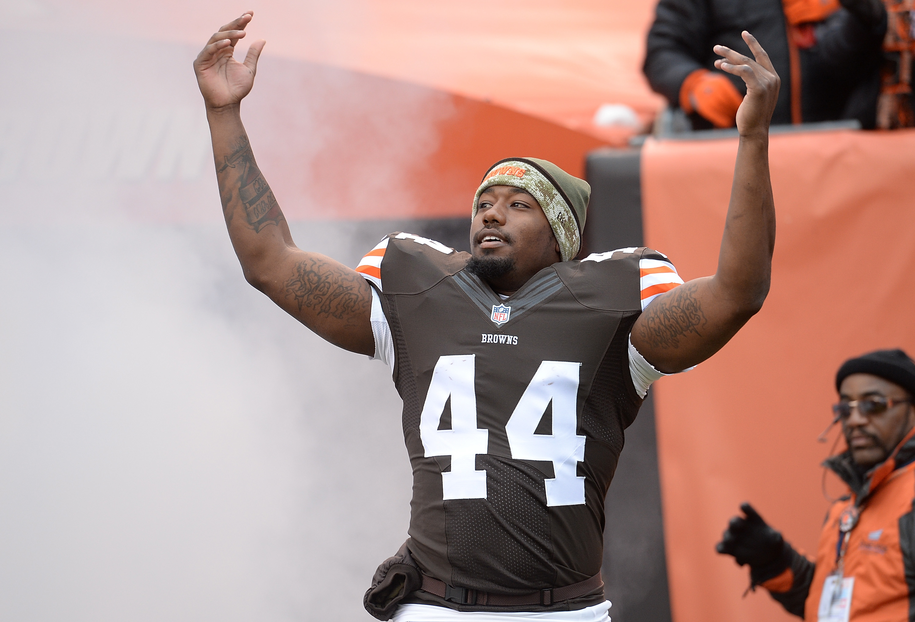 Ben Tate #44, formerly of the Cleveland Browns.  (Photo by Jason Miller/Getty Images)