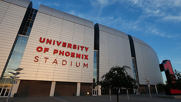 The University of Phoenix Stadium, the  site of Super Bowl XLIX. (Photo by Christian Petersen/Getty Images)