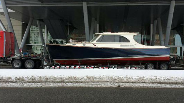 The Maggie Mae at the convention center. (Photo credit Dominick Aielli/WBZ)