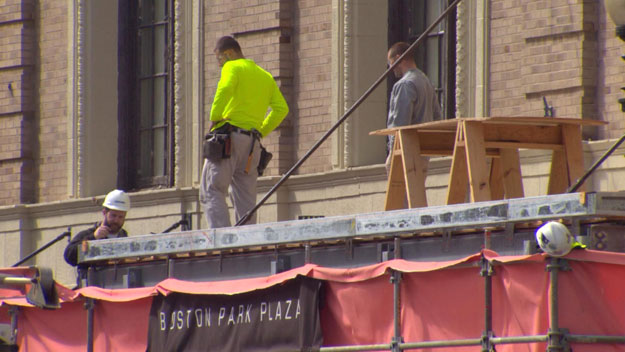 Renovations are underway at the Park Plaza Hotel (WBZ-TV).