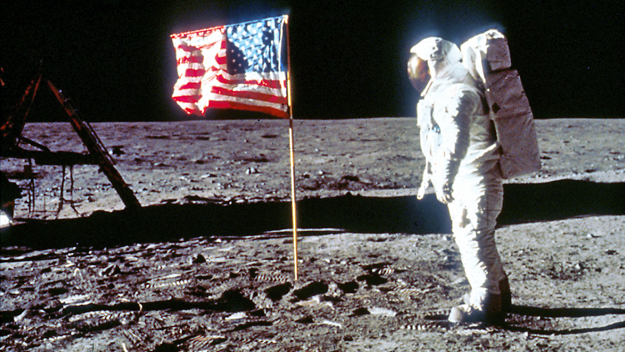 Buzz Aldrin on the moon on July 20, 1969. (Photo by NASA/Liaison/Getty Images)