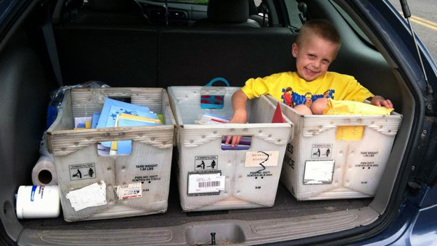 Danny Nickerson, seen after receiving thousands of birthday cards in 2014. (Image Credit: Daniel's Journey)