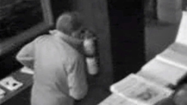 Surveillance image from the night before the Gardner Museum heist (WBZ-TV)