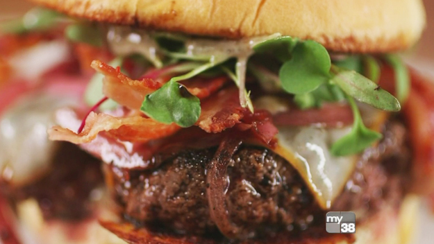 The 'Best Bacon' at dNB Burgers (Image: Phantom Gourmet)