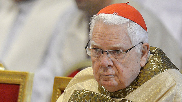 Cardinal Bernard Law on April 17, 2014 at St. Peter's Basilica in the Vatican. (Photo credit ANDREAS SOLARO/AFP/Getty Images)