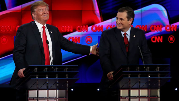 Donald Trump and Sen. Ted Cruz (Photo by Justin Sullivan/Getty Images)