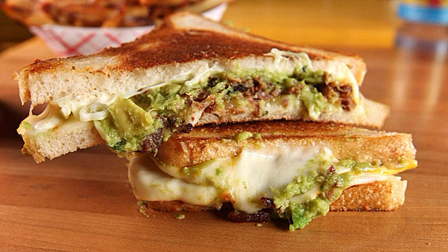 A grilled cheese sandwich with bacon and guacamole from Roxy's. (WBZ-TV)