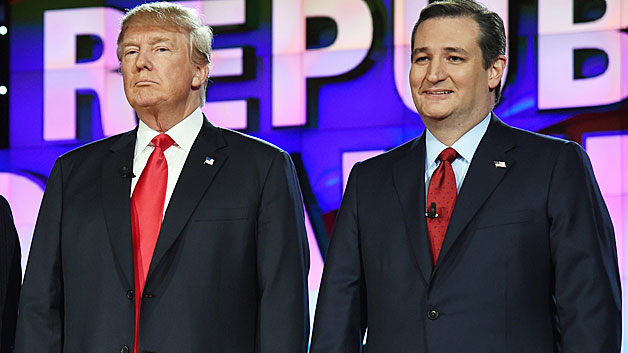 Donald Trump and Ted Cruz. (Photo by Ethan Miller/Getty Images)