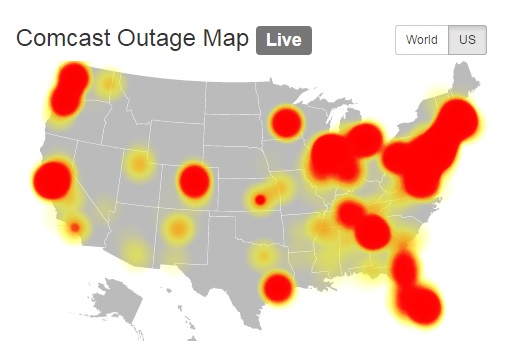 Comcast Works To Repair Thousands Of Reported Network Outages