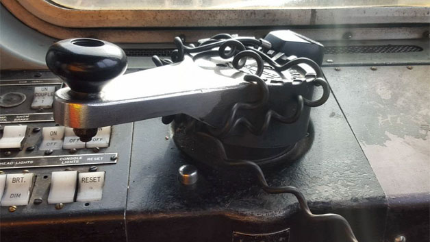 Cord wrapped around controls of runaway Red Line train (Image from MassDOT)