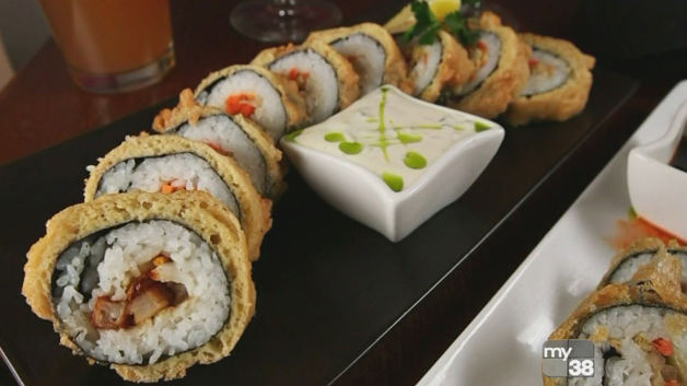 Fish and Chips Sushi Roll at Bistro 781 (Image: Phantom Gourmet)