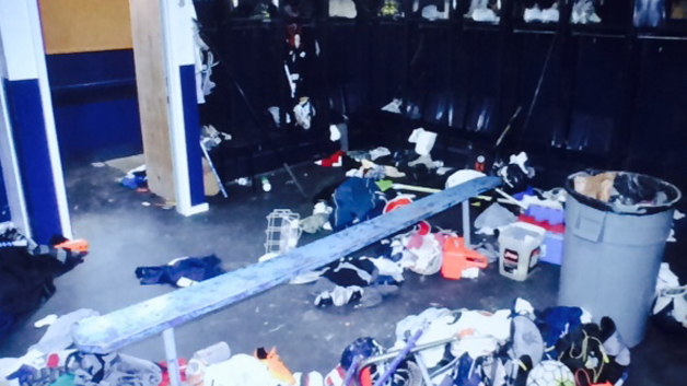 Winthrop High School was vandalized, allegedly by a 19-year-old resident. (Image Credit: Winthrop Police)