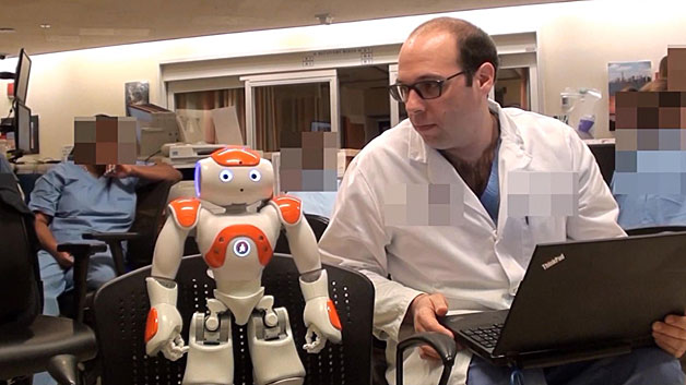 Ginger, a robot specifically designed to help nurses.(WBZ-TV)