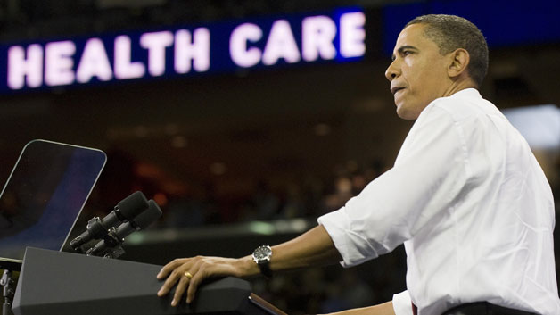 The president makes a speech on health care reform in 2009 (Photo by Jim Watson/AFP/Getty Images)