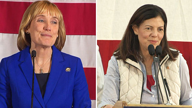 New Hampshire Gov. Maggie Hassan and Sen. Kelly Ayotte. (WBZ-TV)