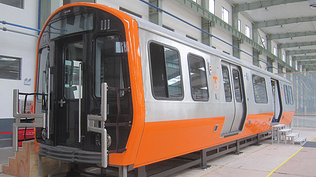 One of the new Orange Line MBTA cars. (Photo credit: MBTA)