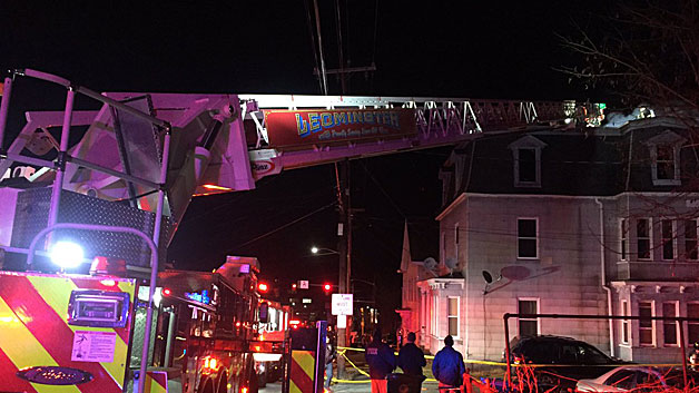 The scene of a fatal fire in Fitchburg Saturday night. (Photo credit: Alex Ciccone Mass. Fire Photography