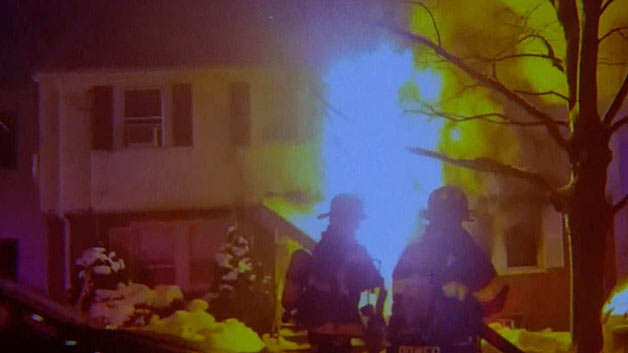 The home on Perkins Avenue was fully engulfed in flames when firefighters arrived. (Courtesy image)