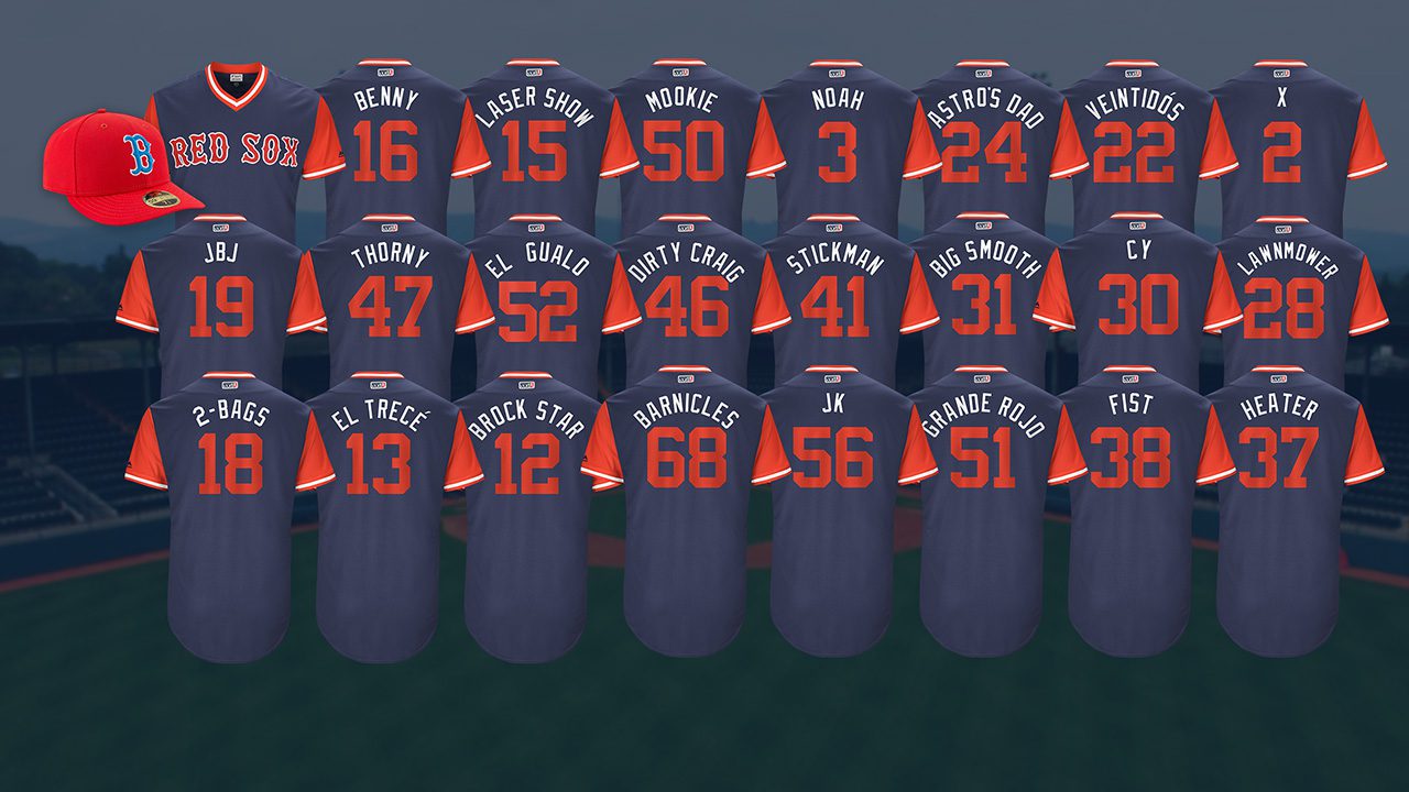 Red Sox Reveal Nicknames On Jerseys 
