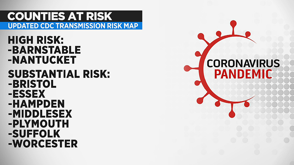 CDC: 9 Massachusetts Counties Now High Or Substantial Risk For COVID Transmission - CBS Boston