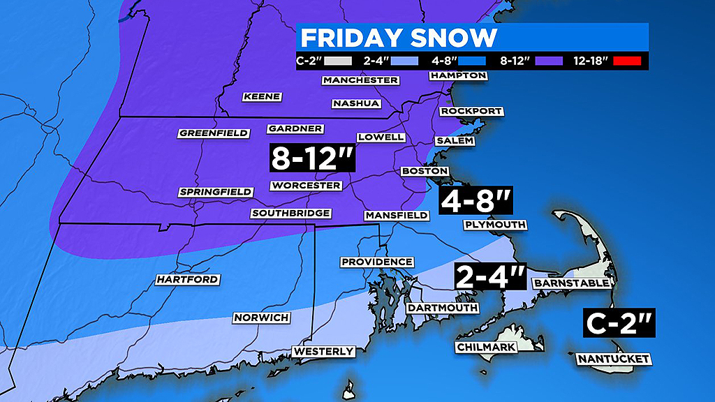 Parts Of Massachusetts To Get Up To A Foot Of Snow Friday – CBS Boston